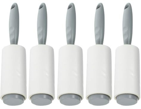 PURANEX Extra Sticky Lint Roller with Upgraded Non-Slip Handle, Easy Tear Sheets, 150 Sheets (5-Pack), Removes Pet Hair, Lint, Dust, and Debris