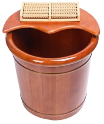 Wood Foot Bath Barrel, Washing Bucket Foot Wooden Foot Soak Barrel Healthcare Foot Soaking Wooden Foot Washing Bucket For Home Hotel Sauna