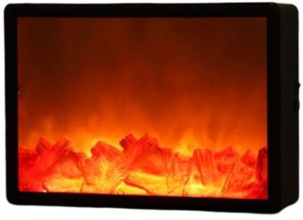 Muzrunq Lanterna per Camino Lampada per Camino a LED Fiamma simulata Rettangolo Luce per caminetto per Decorazioni per la casa Ornamenti Natalizi per Interni Lampada Mini Finto