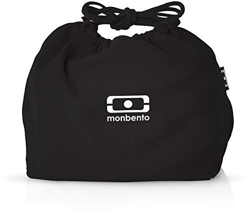 monbento - Lunch Tasche MB Pochette M Onyx - Polyester Bento Tasche - Perfekt für Büro/Meal Prep/Schule - Kann eine MB Original oder MB Tresor Bento Box Enthalten - Schwarz