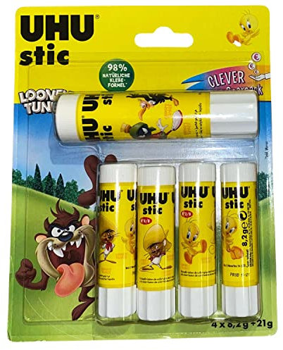 UHU Klebestift Set 4x 8,2g + 1x 21g (Looney Tunes)