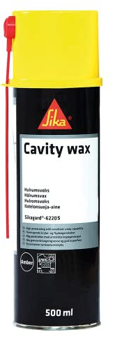 Sika - Sikagard 6220 S, Cera spray per cavità altamente penetrante, con proprietà antiruggine e ottime capacità di scorrimento. Efficace contro la corrosione nelle cavità di carrozzeria. 500ml, Ambra