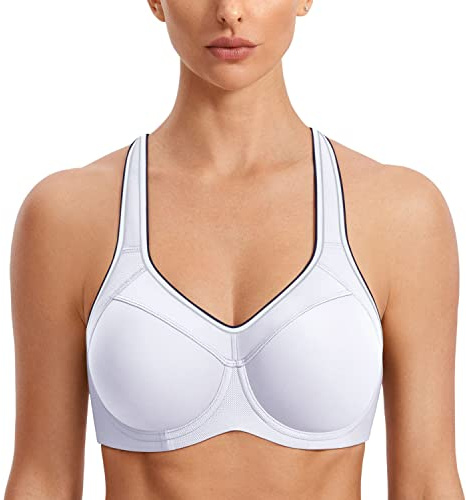 SYROKAN Femme Soutien-Gorge de Sport Blanc 100G