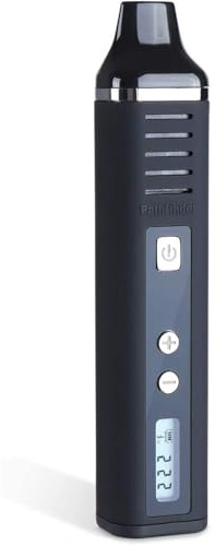 Dry Herb Vaporizer Pathfinder, Portable Herb 1800mAh Battery Full Temperature Control LCD Display Aromatherapy Herbal Evaporator USB Charging, Advanced Temperature (Black) Nicotine Free Empty Device