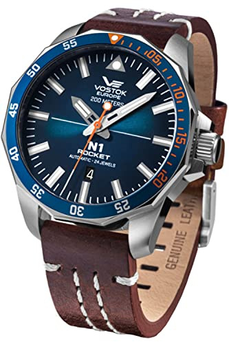 Vostok Europe Herrenuhr Automatik Rocket N-1 Braun/Blau NH35A-225A615