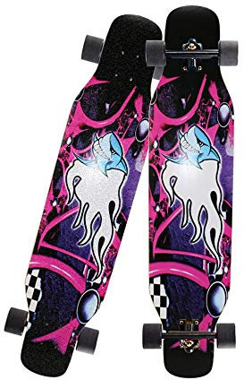 Drucken Ahorndeck Komplettboard Jugendliche Erwachsene Street Dance Board Mit PU-Rädern Double Kick Concave Longboard Passend für Straße draussen Tragbar und langlebigB-107x25x12cm(42x10x5inch)