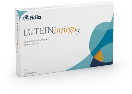 Fidia Farmaceutici LUTEIN OMEGA 3-30 Capsule, Integratore Alimentare di Vitamine, Minerali, Luteina e Zeaxantina con OMEGA 3