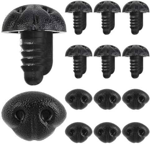GORGECRAFT 30 Uds Plástico Mate, Narices de Seguridad, Tornillo Artesanal, Nariz de Perro, Suministros para Hacer Muñecas, Nariz Triangular para Hacer Animales de Peluche