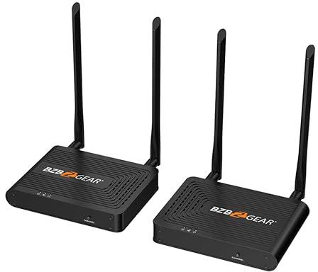 BZBGEAR 4K 60Hz UHD HDMI 2.0 Wireless Receiver/Trasmitter Extender Kit up to 164ft BG-AIR4KAST