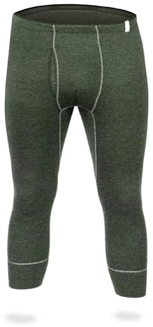 SES termokalsonger herr 3/4 med gylf S – 4XL av 75 % bomull och 25 % polyester/ventilerande kalsonger män lång/termiska vinterunderkläder män för värme och komfort