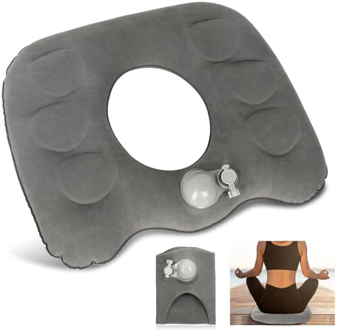 SUPRBIRD Cojín Ortopédico Inflable, Cojín De Asiento De Hemorroides, Cojín Antiescaras, Almohada Inflable Ortopédica, Cojín Inflable para El Embarazo, Cóccix, Úlceras De Decúbito, Espalda