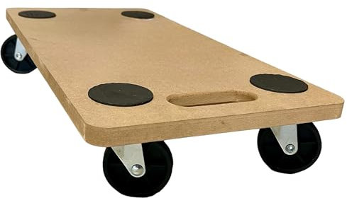 KOVA® Möbeltransportroller 58 x 29 cm Möbelroller Transportroller Möbel Hund Roller Transporthilfe mit Rollen Möbel-Transport Rollbrett mit 4 Gleitschutzpunkten Werkstatt Rollwagen + 1 Bildmagnet