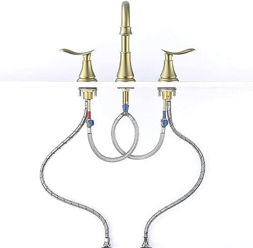 Grifo for lavabo y tocador con mango doble giratorio de 360°, juego de accesorios de baño perfecto con 3 orificios