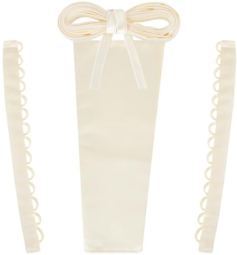 GORGECRAFT 4 pieza de Kit de Corsé para la Espalda Extensor de Panel de Encaje de Satén de Tela Blanca con Cremallera de Repuesto Lazos de Cinta Ajustables Corsés para Vestidos de Novia