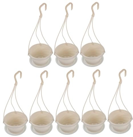 CIMAXIC Support pour Plantes Suspendues 8 Ensembles De Pots De Fleurs Jardinières Suspendues en Plastique Maison Jardin
