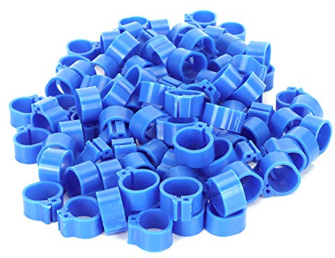 Cocoarm 200pcs sin Palabras de Palomas Anillo de Clamp/Holder, Liviano y Exquisito para la Identificación de Edad con Fácil Identificación, Hecho de Plástico Resistente para Palomas de Referencia o