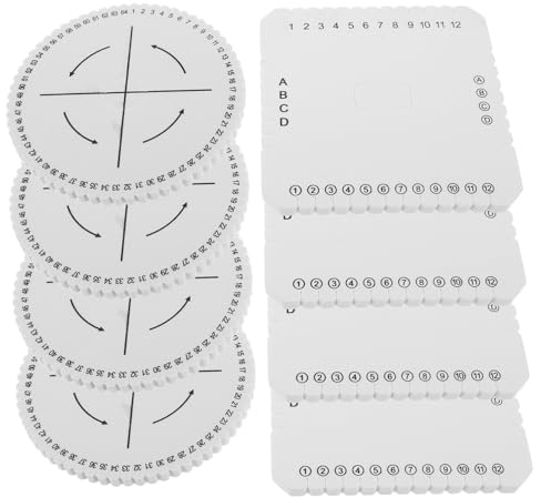 Hohopeti 8 Pezzi Tavolette Kumihimo in Schiuma Resistente Disco Rotondo e Quadrato per Braccialetti e Cordoni Decorativi Strumento Te per Creazioni Artigianali