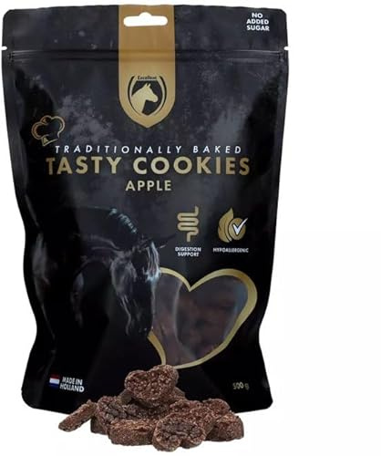 Excelentes galletas para caballos – 500 gramos – manzana – Comida tradicional para caballos – Cuidado de caballos – Golosinas para caballos – Ayuda digestiva