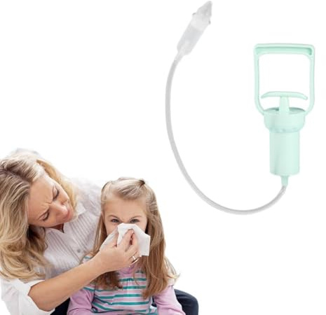 Aspiratore Nasale Portatile Per Neonato Bambini Lavaggio Naso Aspira Muco Catarro Ricambi Beccucci Doccia Nasali Aspirator Nasal Aerosol (Ciano)