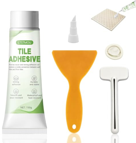 150g Adhesivo para Azulejos, Adhesivo para Baldosas, Reparación de Grietas | Mortero de Azulejo, Lechada para Juntas Suelo, Rellenador Grietas En Azulejos Y Baldosas,para Cocina y Baño, Piscina, Paredes