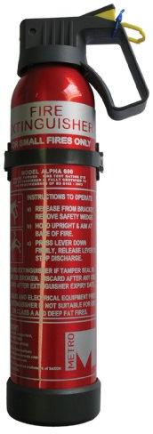 Metro HG 098-00 Multi Purpose Fire Extinguisher, 600g
