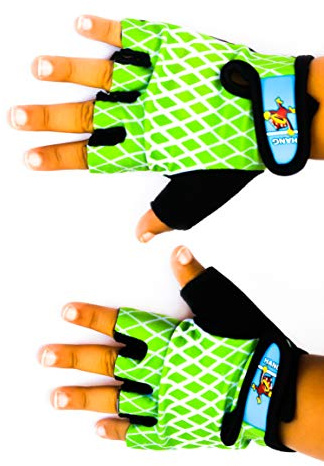 HANG Monkey Bar Gloves for Children 7 and 8 Years Old with Grip Control Monkey Bars Kids bar Gloves Kids Gymnastic Gloves Bars Kids Bike Gloves Boys and Girls Scooter and Parkour Climbing Gloves