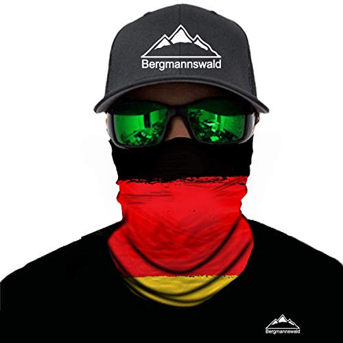Bergmannswald® Multifunktionstuch nahtlos (1er Pack, Deutschland Flagge)