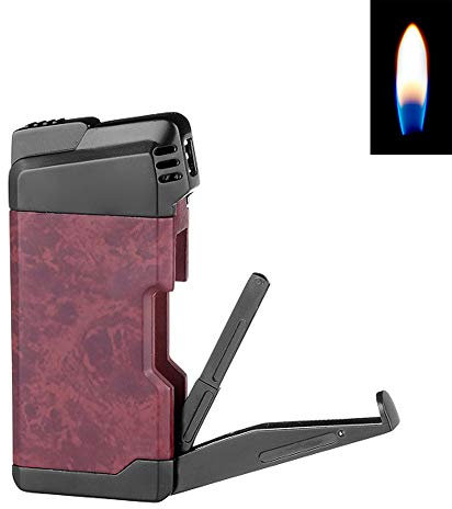 Accendino per pipa BURL molto robusto e di valore, posate per pipa pieghevoli e graffi, fiamma laterale per una comoda accensione del fischietto