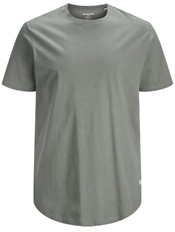 JACK & JONES Herren Rundhals T-Shirt JJENOA - Regular Fit Plussize XXL-8XL, Größe:6XL, Farbe:Sedona Sage 12184933