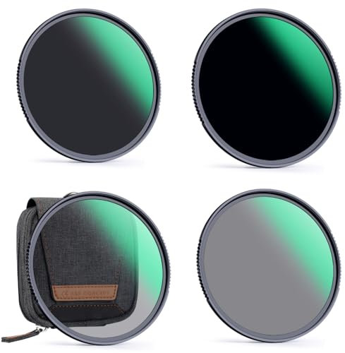 K&F Concept 52mm ND4, ND8, ND64, ND1000 Lens Filter Kit for Camera Lens+ Filter Pouch (Nano-X Series)