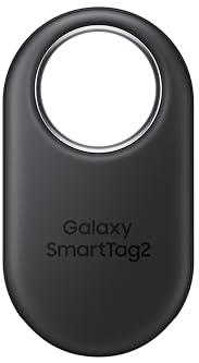 Samsung Galaxy SmartTag2, Bluetooth Tracker, Smart Tag GPS Locator Tracking Device, Item Finder for Keys, Wallet, Luggage, Pets, Use w/ Phones and Tablets Android 11 or Later, 2023, 1 Pack, Black