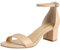 PIZZ ANNU Sandales Femme Été Confortable Talon Bloc Bout Ouvert Mode Glitter Chaussures Mariage Bride Nude EU 40