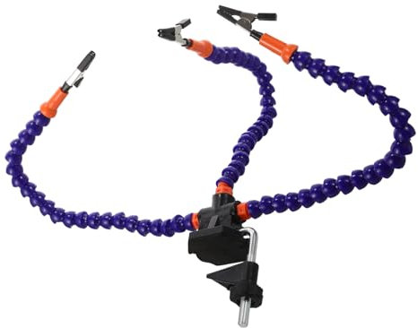Mikikit Lötstation Mit Flexibler Dritten Hand Und Elektrischem Lötgerät Für Präzises Löten Und Klemmen Inklusive Universalarm Und Dreibackenklemme Für Stabilen Halt Bei