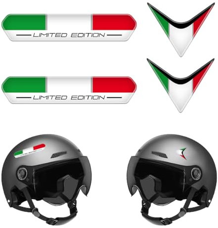 4 Pezzi Resina epossidica Flessibile Morbida Italia Bandiera Italiana Emblema Adesivo Decalcomanie per Veicolo Auto Auto Moto Casco, bandiera italiana emblema adesivo decalcomanie grafiche per auto