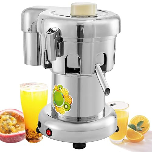 Centrifugaljuicer med 80 MM bred munmatränna, 550 W kallpressjuicer, kommersiell juicepressmaskin med automatiskt slaggutlopp