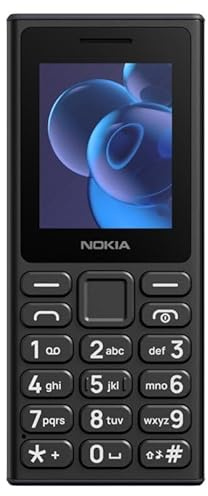 Nokia 110 2024: Display 2, Batteria 1000mAh, Fotocamera con flash utilizzabile anche come torcia, 4MB RAM, memoria 4MB espandibile fino a 32GB, Dual SIM, FM radio, MP3, USB Type-C, IP54