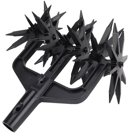 Cultivateur Rotatif de Jardin, Râteau de Jardin, Scarificateur Manuel en Plastique ABS, Motoculteur Manuel, Outil de Jardinage pour Le Réensemencement de l'herbe et Le Mélange