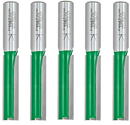 Trend CraftPro Kitchen Fitter Worktop Router Cutter Bit, 1/2 Inch Shank, 12.7mm Cut Diameter & 50mm Cut Length, Pack of 5, Tungsten Carbide Tipped, CR/KFP/4
