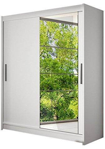 Mirjan24 Presto VI - Armadio con Ante scorrevoli e Specchio, per Camera da Letto, Stile Moderno