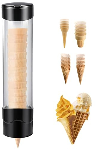 BAOSHISHAN Egg Cone Dispenser Ice Cream Machine Cone Stand Cone Crispy Dispenser Ice Cream Machine Egg Cup Holder Automatic Cup Dropper (black)