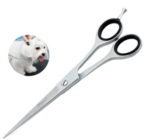 Haryali London Fellschere für Haustiere, 17,8 cm, gerade Fellschere für Hunde – Edelstahl, Katzen- und Hundepflegeschere, Tierhaarschneide, Trimmwerkzeuge