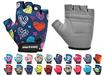 meteor Kinder Fahrradhandschuhe Bike Gel BMX Handschuh Jungen Fahrrad Handschuhe Mädchen radhandschuhe Scooter radhandschuhe Kinder Tretroller Handschuhe Fahr-Rad
