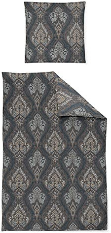 Irisette Soft-Jersey Bettwäsche Set Bettwäsche 2 teilig Bettbezug 135 x 200 cm Kopfkissenbezug 80 x 80 cm Luna 8355-75 blau