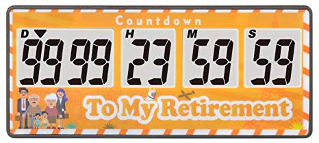 HonorMeet Digitaler Countdown-Tages-Timer,10 Stellen großer LED-Countdown & Count-up-Kalender Uhr,Abschalt-Countdown-Uhr Timer für Ruhestand Hochzeit Geburtstag Graduierung(Gelb)