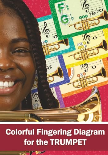 Colorful Fingering Diagram for the Trumpet: Trumpet Fingering Chart: 14