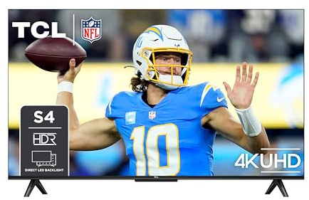 TCL 43-Inch Class S4 4K LED Smart TV with Google TV (43S450G, 2023 Model), Dolby Vision, HDR Pro, Dolby Atmos, Google Assistant Built-in with Voice Remote, Works with Alexa, Streaming UHD Television