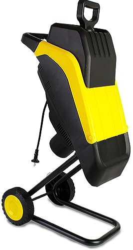 VIOLK 2500W Garden Shredder, Wood Chipper, Max Diameter 35mm, Includes 50L Collection Bag, Rapid Blade System, 30M Wire, Suitable for Wood and Tough Garden Debris