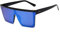 YAMEIZE Vintage Flat Top Rechteck Oversized Sonnenbrille – für Damen Herren Big Frame UV400 Schutz Trendige Square Brille Outdoor