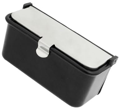 Motoforti Universal Car Smokeless Cigarette Ashtray Holder, Black Silver Tone