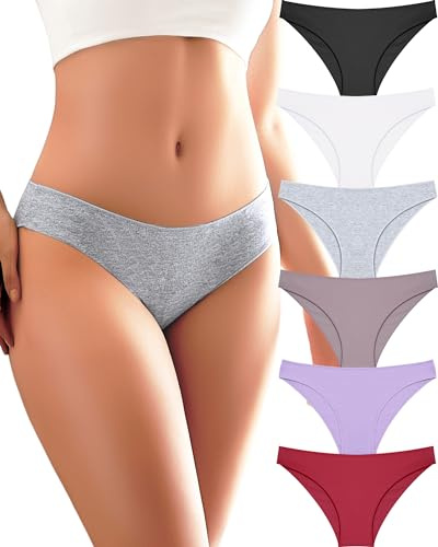 ALL OF ME 6 Pacchetti di Mutande Donna Cotone Intimo Set Mutandine Cotone Scivola Multipack Hipster Traspirante S-XL